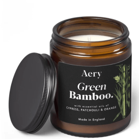 Aery Green Bamboo Scented Jar Candle - Cypress, Patchouli & Orange