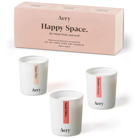 Aery Happy Space Aromatherapy Gift Set - Rose Geranium & Amber