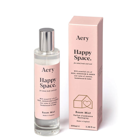 Aery Happy Space Room Mist - Rose Geranium & Amber