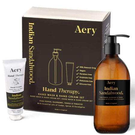 Aery Indian Sandalwood Hand Wash & Hand Cream Set - Pepper Raspberry & Tonka