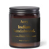 Aery Indian Sandalwood Scented Jar Candle - Pepper, Raspberry & Tonka