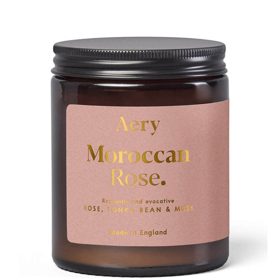 Aery Moroccan Rose Scented Jar Candle - Rose, Tonka & Musk