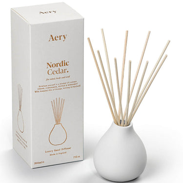 Aery Nordic Cedar Reed Diffuser - Cedar, Cinnamon & Bergamot