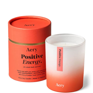 Aery Positive Energy Scented Candle - Pink Grapefruit, Vetiver & Mint