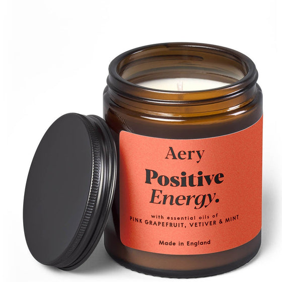 Aery Positive Energy Scented Jar Candle - Pink Grapefruit, Vetiver & Mint