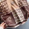 ladies brown patterned scarf