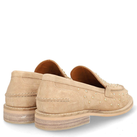 Alpe Sand Suede Slip On Loafers