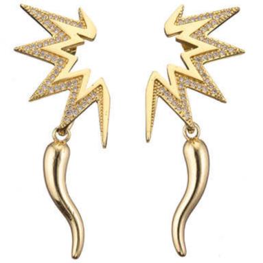 Angela D'Arcy Gold Wings Statement Earrings