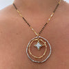 Angela D'Arcy Two Tone Infinity Star Necklace