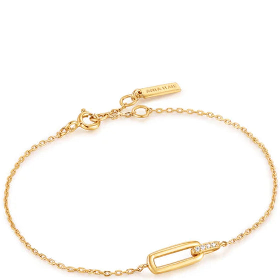 Ania Haie Glam Rock Gold Interlinked Bracelet