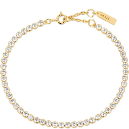 Ania Haie Chic Creator Gold Bezel Set Bracelet