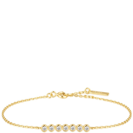 Ania Haie Chic Creator Gold Bezel Set Bracelet