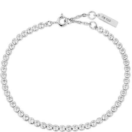 Ania Haie Chic Creator Silver Bezel Set Bracelet