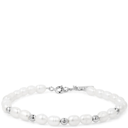 Ania Haie Chic Creator Silver Freshwater Pearl & Cubic Zirconia Bracelet