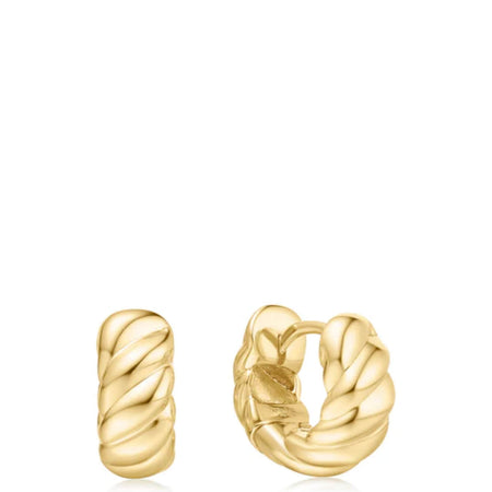 Ania Haie Chill Voyager Gold Texture Small Hoop Earrings