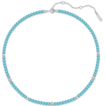 Ania Haie Chill Voyager Silver Turquoise Bead Necklace