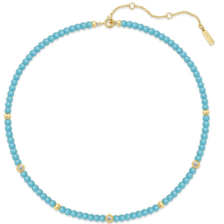 Ania Haie Chill Voyager Gold Turquoise Bead Necklace