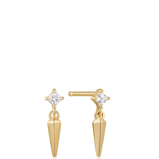 Ania Haie Dance Til Dawn Gold Spike Earrings