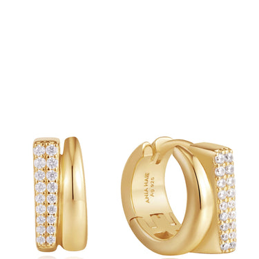 Ania Haie Double Gold Huggie Hoop Earrings
