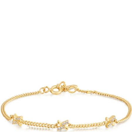 Ania Haie Dusk Divas Gold Cross Station Bracelet