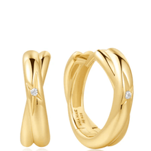 Ania Haie Dusk Divas Gold Crossover Hoop Earrings