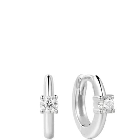 Ania Haie Dusk Divas Silver Mini Huggie Hoop Earrings