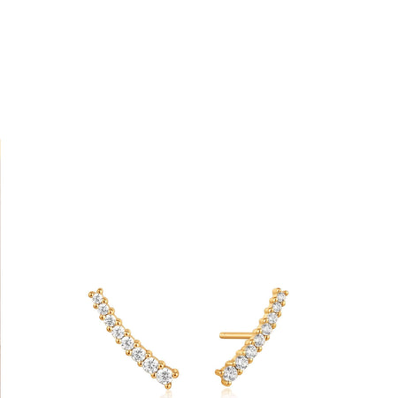 Ania Haie Glam Rock Gold Crawler Stud Earrings