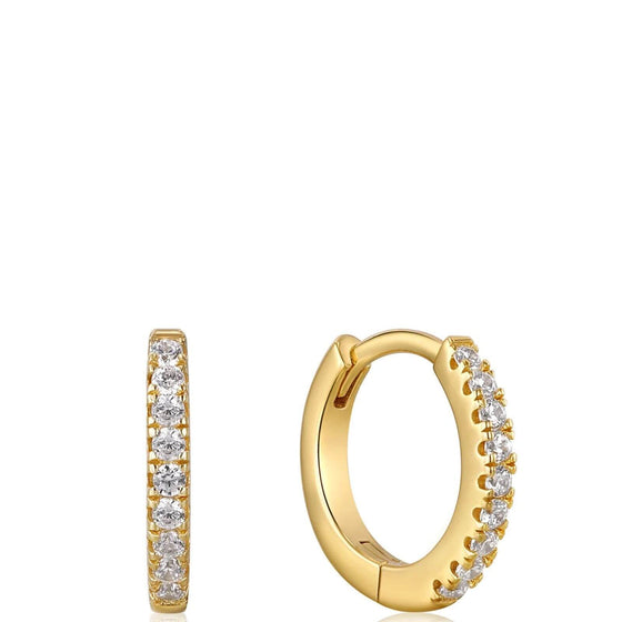 Ania Haie Gold Sparkle Huggie Hoop Earrings