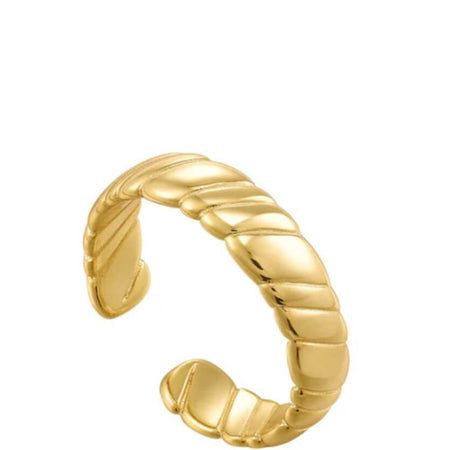 Ania Haie Heart Hunter Gold Irregular Twill Adjustable Ring
