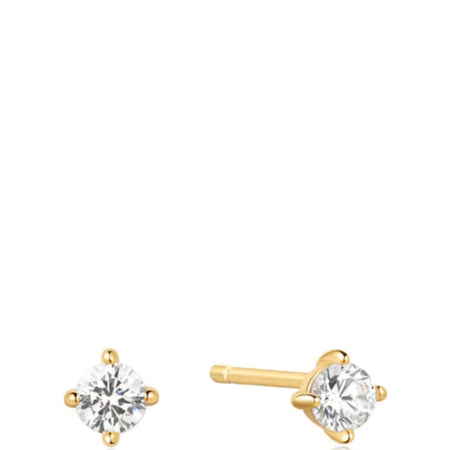 Ania Haie Heart Hunter Solitaire Stud Earrings