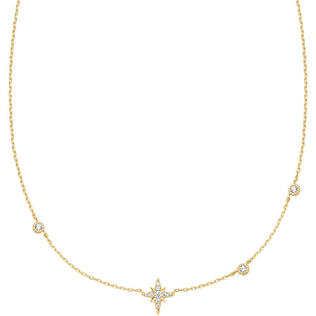 Ania Haie Miss Dainty Gold Eight Pointed Star Necklace