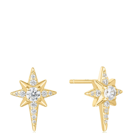 Ania Haie Miss Dainty Gold Eight Pointed Star Stud Earrings