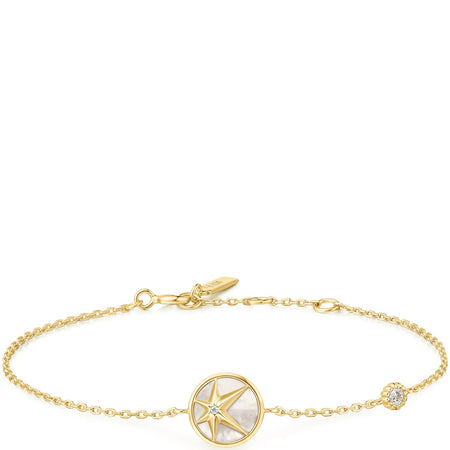 Ania Haie Miss Dainty Gold Starry Mother Of Pearl Bracelet