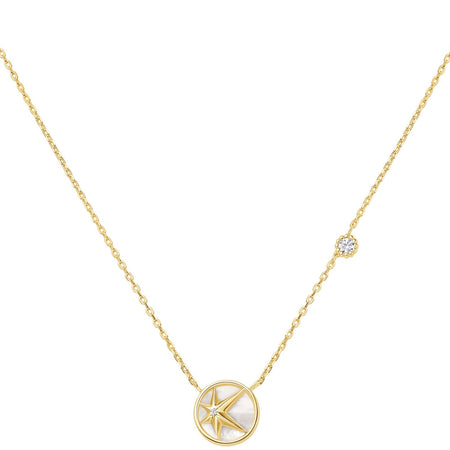 Ania Haie Miss Dainty Gold Starry Mother Of Pearl Necklace