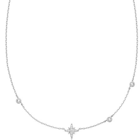 Ania Haie Miss Dainty Silver Eight Pointed Star Necklace