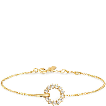 Ania Haie Miss Twinkle Gold Interlinked Circles Pave Bracelet