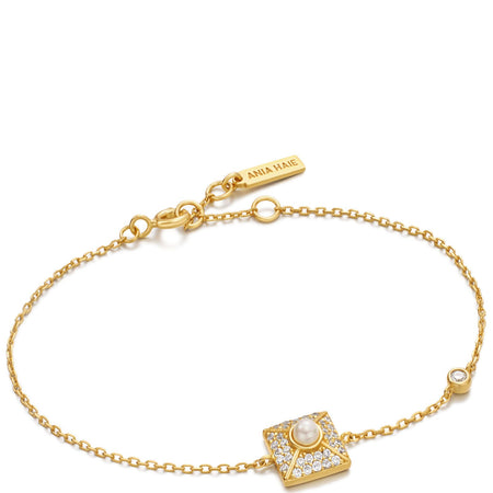 Ania Haie Modern Muse Gold Pearl Pave Bracelet