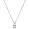 Ania Haie Modern Muse Silver Pearl Padlock Necklace