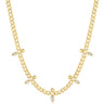 Ania Haie Polished Punk Gold Curb Chain Sparkle Point Necklace