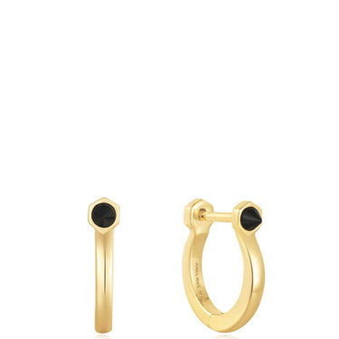 Ania Haie Polished Punk Gold Huggie Hoop Earrings
