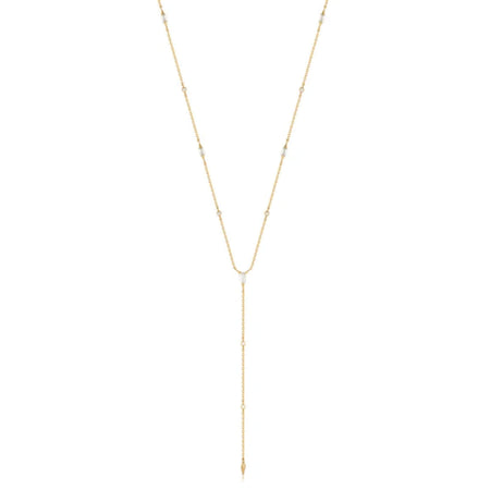 Ania Haie Polished Punk Gold Sparkle Point Y Necklace