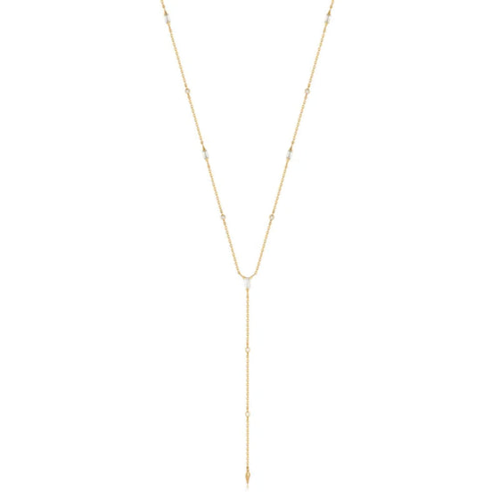 Ania Haie Polished Punk Gold Sparkle Point Y Necklace