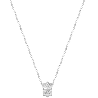 Ania Haie Polished Punk Silver Geometric Sparkle Pendant Necklace