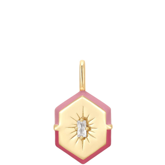 Ania Haie Pop Charms Gold Enamel Hexagon Charm