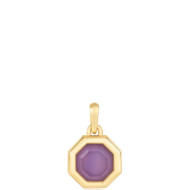 Ania Haie Pop Charms Gold Octagon Lilac Quartz Charm