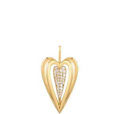 Ania Haie Pop Charms Gold Sculpted Heart Charm