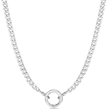 Ania Haie Pop Charms Silver Curb Chain Charm Connector Necklace