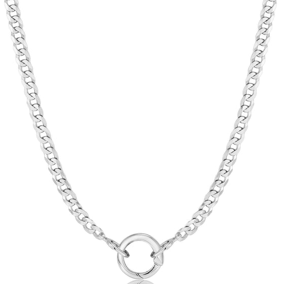 Ania Haie Pop Charms Silver Curb Chain Charm Connector Necklace