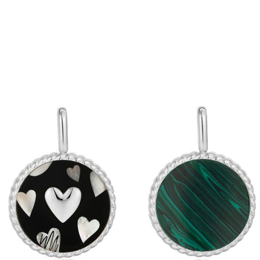 Ania Haie Pop Charms Silver Heart Black Enamel Charm