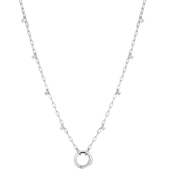 Ania Haie Pop Charms Silver Shimmer Chain Charm Necklace